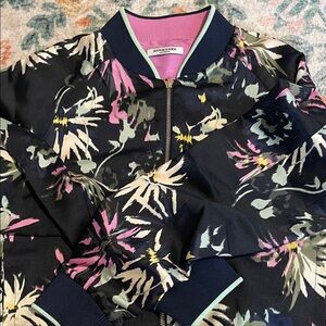 Scotch & Soda Black Floral reversible Bomber Jacket